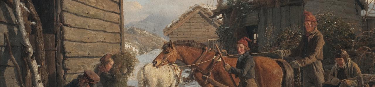Anders Askevold (1834-1900), Tun i en bondegård, 1860.