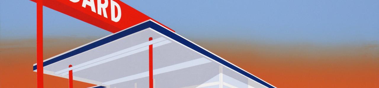 Ed Ruscha, Standard Station, 1966. UBS Art Collection ©Ed Ruscha. Courtesy of the artist and Gagosian.
