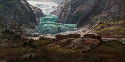 J.C. Dahl, Nigardsbreen, 1844. foto: Dag Fosse/KODE